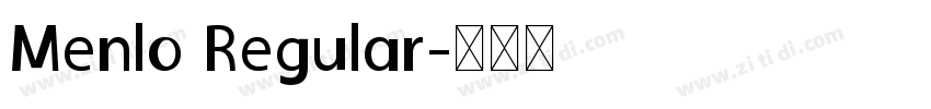Menlo Regular字体转换
